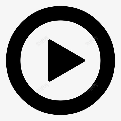 播放媒体音乐图标svg_新图网 https://ixintu.com 基本图标1 媒体 播放 播放器 视频 音乐