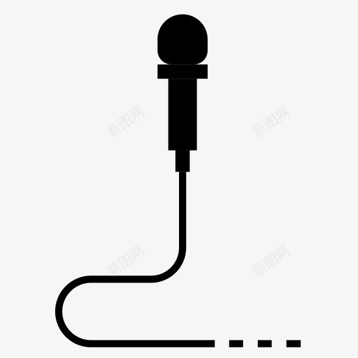 麦克风音响电气插头图标svg_新图网 https://ixintu.com 电气插头 音响 麦克风