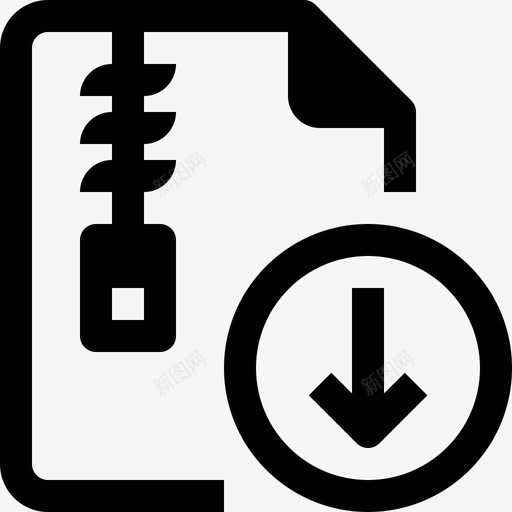 zip文件压缩文档图标svg_新图网 https://ixintu.com zip文件 zip文件最小图标 压缩 文档 纸张