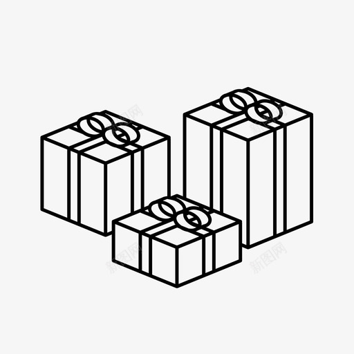 圣诞礼物生日礼物小图标svg_新图网 https://ixintu.com 圣诞收藏 圣诞礼物 小 生日礼物