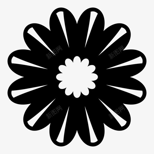 非洲菊花图案图标svg_新图网 https://ixintu.com 图案 符号 花 非洲菊