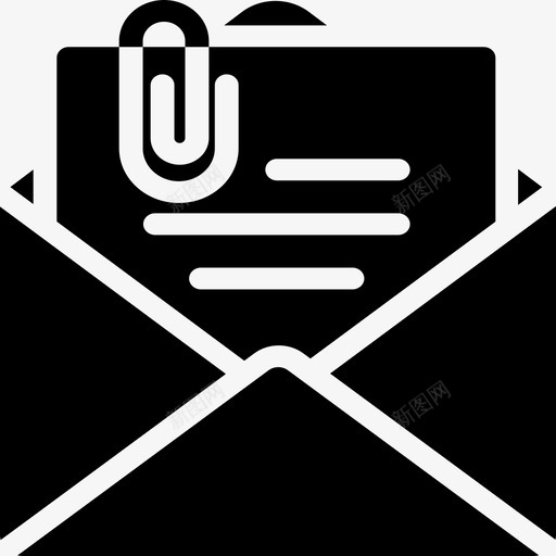 附件电子邮件信封图标svg_新图网 https://ixintu.com 信件 信封 电子邮件 电子邮件字形 附件