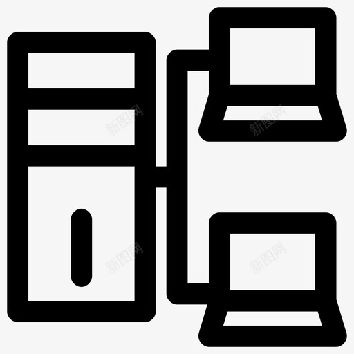 服务器连接计算机网络网络图标svg_新图网 https://ixintu.com 共享 服务器连接 社交 网络 计算机网络