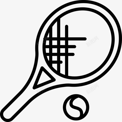 网球器材运动环游世界图标svg_新图网 https://ixintu.com 环游世界 网球器材 运动