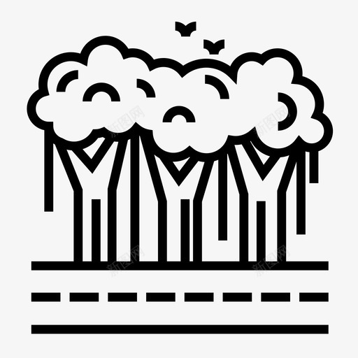 森林之路图标svg_新图网 https://ixintu.com 森林之路