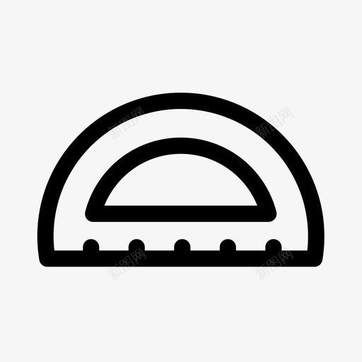 量角器角度圆图标svg_新图网 https://ixintu.com 几何 圆 尺 线 角度 量角器