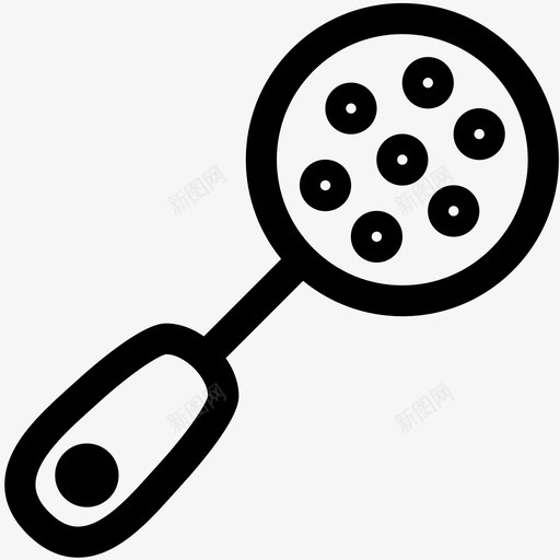 开槽铲厨师洞图标svg_新图网 https://ixintu.com 厨师 厨房用具 家具家居轮廓 开槽铲 斑点勺子 洞