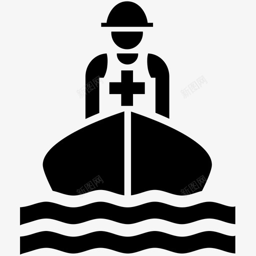 洪水救援救援船只图标svg_新图网 https://ixintu.com 医疗人员 急救人员 救援 洪水救援 船只 飓风