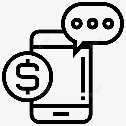 金钱腐败智能手机图标svg_新图网 https://ixintu.com 智能手机 腐败 金钱