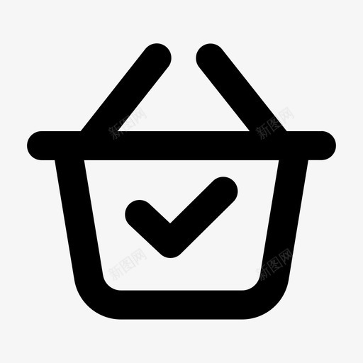 购物篮支票已付图标svg_新图网 https://ixintu.com 付款 已付 支票 购物篮