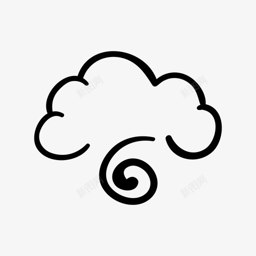 天气风暴雷声图标svg_新图网 https://ixintu.com 天气 手绘天气 雷声 雷雨 风 风暴