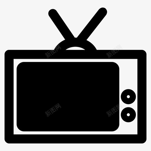电视电子产品复古电视图标svg_新图网 https://ixintu.com 复古电视 电子产品 电视 电视机
