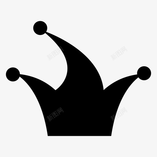 小丑帽小丑滑稽图标svg_新图网 https://ixintu.com 中世纪 小丑 小丑帽 幽默 滑稽