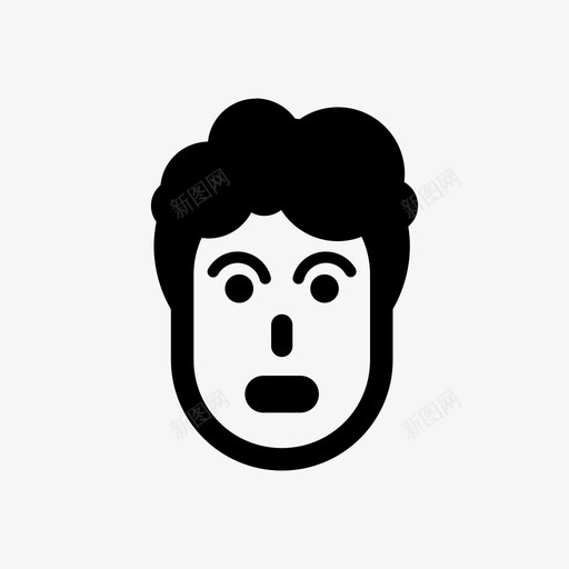 震惊的人人物表情图标svg_新图网 https://ixintu.com 人物 人物集 恐惧 表情 震惊的人