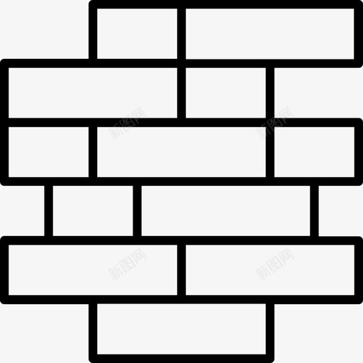 砖装饰立面图标svg_新图网 https://ixintu.com 墙 家庭工具花园 砖 砖石 立面 装饰