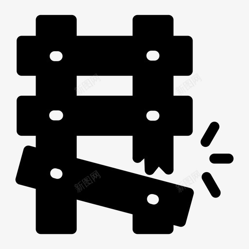 断梯施工工具图标svg_新图网 https://ixintu.com 工作 工具 断梯 施工
