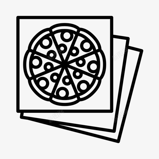 披萨盒食物聚会图标svg_新图网 https://ixintu.com 外卖 披萨盒 聚会 食物