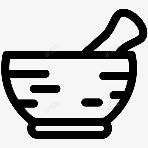 研钵和杵药品处方图标svg_新图网 https://ixintu.com 处方 家具家居概述 研钵和杵 药品