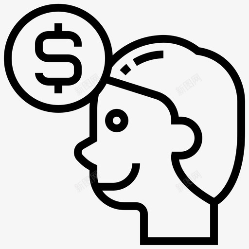 金钱腐败思考图标svg_新图网 https://ixintu.com 思考 腐败 金钱