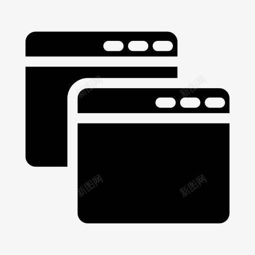 浏览器窗口应用程序布局图标svg_新图网 https://ixintu.com 布局 应用程序 浏览器窗口 网页