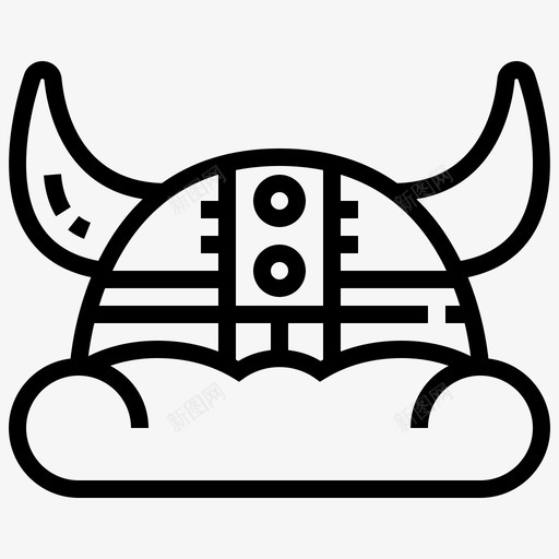 维京人帽子图标svg_新图网 https://ixintu.com 帽子 维京人