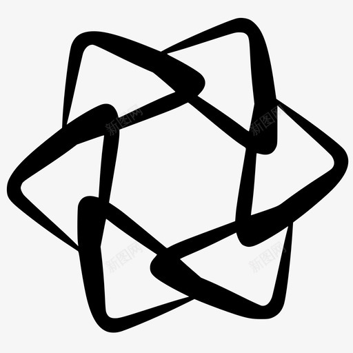 三角形抽象图标svg_新图网 https://ixintu.com 三角形 形状 抽象 花朵 设计