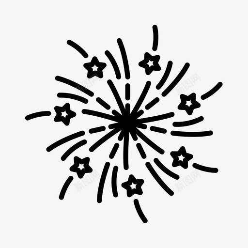 烟花庆典马戏团图标svg_新图网 https://ixintu.com 庆典 游行 烟花 聚会 鞭炮 马戏团