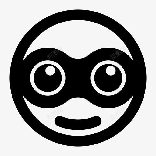 小偷脸头图标svg_新图网 https://ixintu.com 头 小偷 强盗 微笑 脸 面具