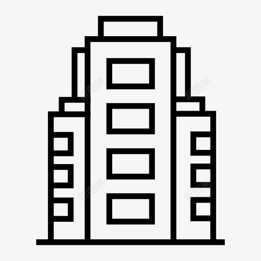 塔楼大楼酒店图标svg_新图网 https://ixintu.com 办公室 塔楼 大楼 物业 酒店