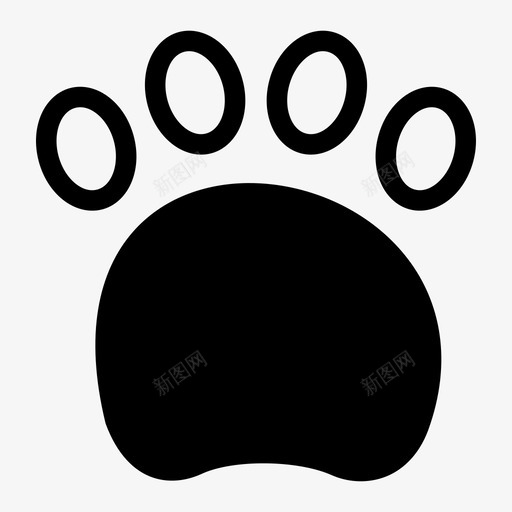 爪印动物猫图标svg_新图网 https://ixintu.com 动物 爪印 狗 猫 踪迹