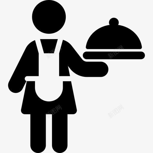 服务员人象形图图标svg_新图网 https://ixintu.com 人 服务员 象形图