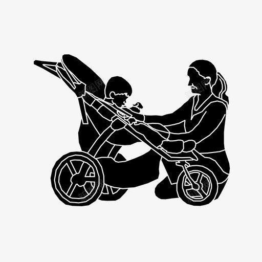 家庭儿童家庭成员图标svg_新图网 https://ixintu.com 人物 人物2d黑色 儿童 家庭 家庭成员 父母