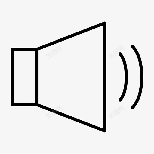 声音扩音器开图标svg_新图网 https://ixintu.com 声音 开 扩音器 扬声器 音量