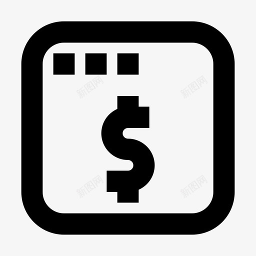 网上银行金融货币图标svg_新图网 https://ixintu.com 网上银行 货币 金融 金融材料