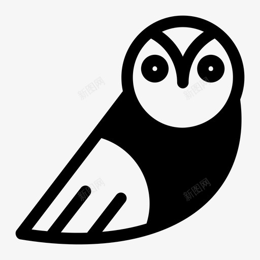 猫头鹰大自然夜鸟图标svg_新图网 https://ixintu.com 夜鸟 大自然 猫头鹰 猫头鹰脸 猫头鹰鸟