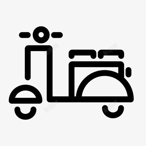 小型摩托车图标svg_新图网 https://ixintu.com 小型摩托车