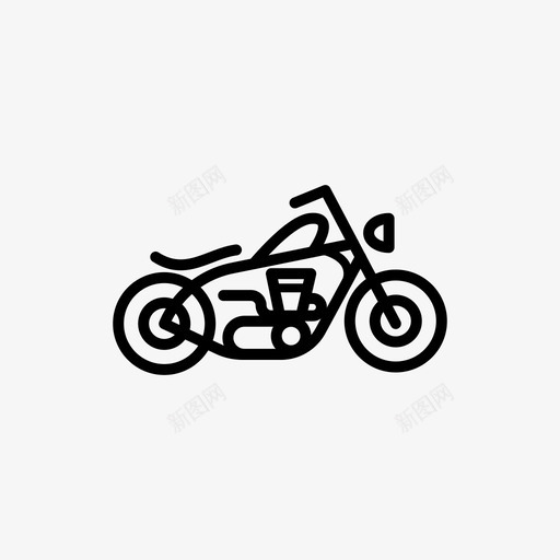 bobber自行车摩托车图标svg_新图网 https://ixintu.com bobber 咖啡厅赛车手 复古 摩托车 自行车