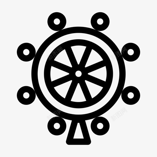 摩天轮节日十月节图标svg_新图网 https://ixintu.com 十月节 摩天轮 节日