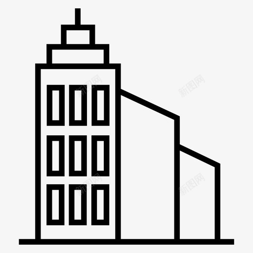 塔楼大楼酒店图标svg_新图网 https://ixintu.com 办公室 塔楼 大楼 市中心 市区 酒店
