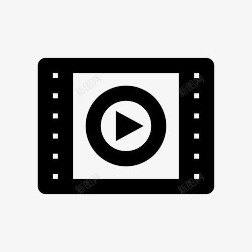 视频剪辑媒体播放视频图标svg_新图网 https://ixintu.com 媒体 录制 播放视频 视频剪辑 视频播放器