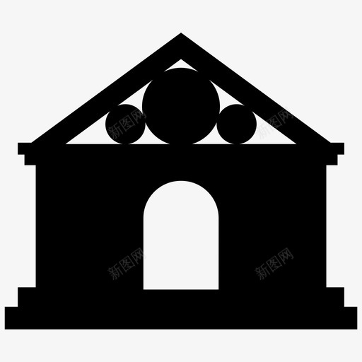 古希腊建筑万神殿房地产图标svg_新图网 https://ixintu.com 万神殿 古希腊建筑 房地产