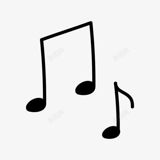 音符音乐高音谱号图标svg_新图网 https://ixintu.com 曲调 音乐 音符 高音谱号
