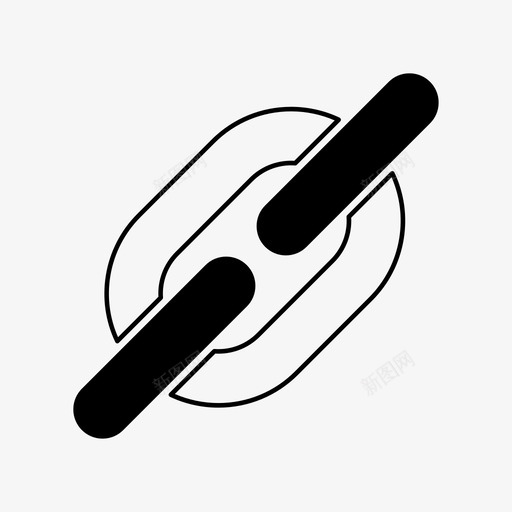 链环断裂链条图标svg_新图网 https://ixintu.com 断裂 链条 链环