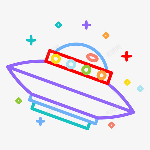 飞碟外星人生命图标svg_新图网 https://ixintu.com 外星人 太空 星星 生命 飞碟