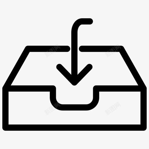 收件箱到传入邮件图标svg_新图网 https://ixintu.com 传入 接收 收件箱到 消息 电子邮件 邮件