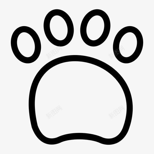 足迹动物爪动物印记图标svg_新图网 https://ixintu.com 动物印记 动物爪 狗足迹 足迹