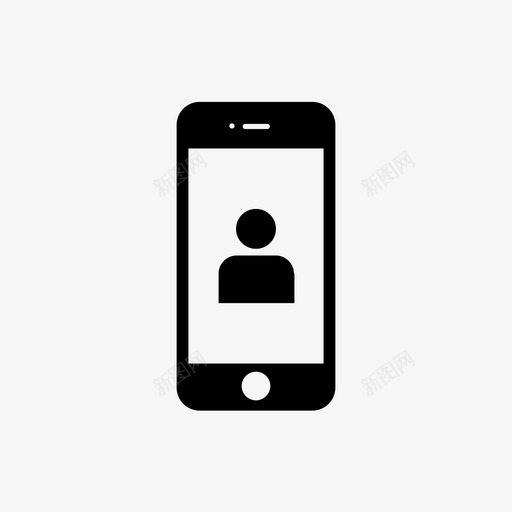 手机用户图标svg_新图网 https://ixintu.com 手机 用户