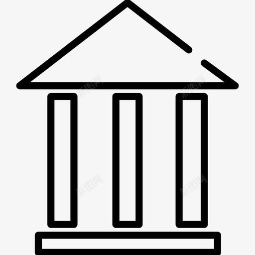 博物馆建筑柱子图标svg_新图网 https://ixintu.com 博物馆 历史 建筑 教育 柱子 纪念碑