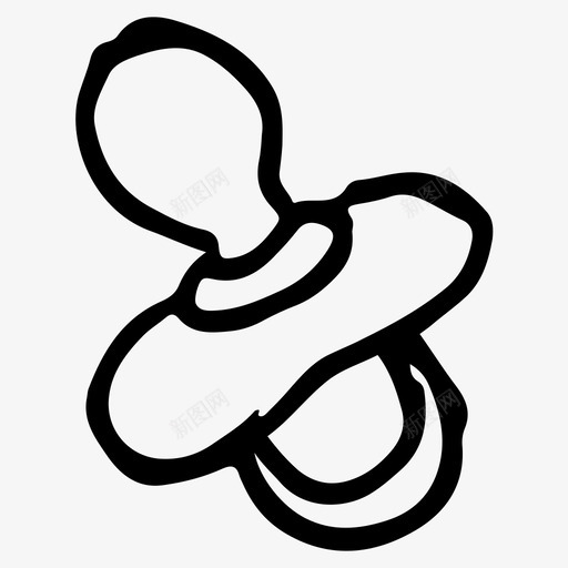 婴儿奶嘴儿童素描图标svg_新图网 https://ixintu.com 儿童 奶嘴 婴儿奶嘴 素描 素描图标