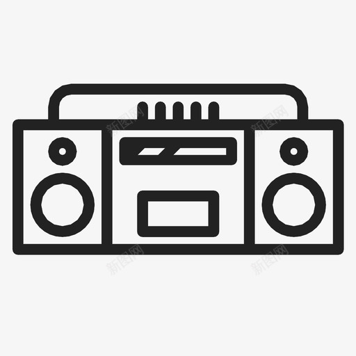 录音机音箱家用图标svg_新图网 https://ixintu.com 家用 录音机 音箱